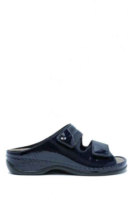 1021 Berkemann Finja Kadın Anatomik Terlik 3.0-8.5 Blau - Lackleder/Stretch - 305