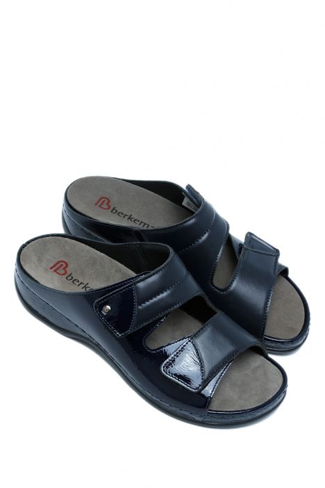 1021 Berkemann Finja Kadın Anatomik Terlik 3.0-8.5 Blau - Lackleder/Stretch - 305