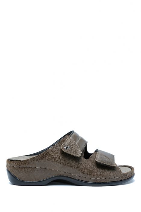 1021 Berkemann Finja Kadın Anatomik Terlik 3.0-8.5 Braun/Glitter - Leder/Stretch - 452