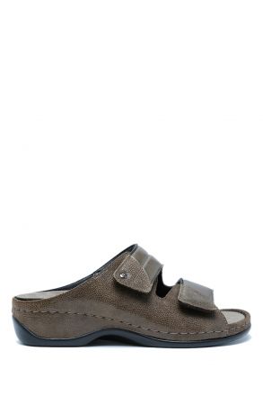 1021 Berkemann Finja Kadın Anatomik Terlik 3.0-8.5 Braun/Glitter - Leder/Stretch - 452
