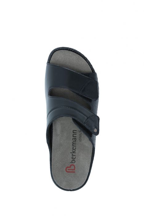 1021 Berkemann Finja Kadın Anatomik Terlik 3.0-8.5 Schwarz/Metallic - Leder/Stretch - 912