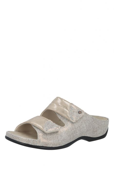 1021 Berkemann Finja Kadın Anatomik Terlik 3.0-8.5 Bronze/Glitter - Leder/Stretch - 877