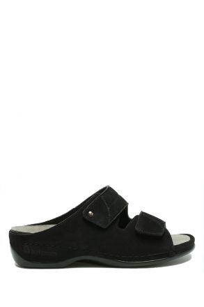 1021 Berkemann Finja Kadın Anatomik Terlik 3.0-8.5 Schwarz Velours/Stretch - 911S