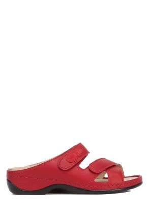 1023 Berkemann Felia Kadın Anatomik Terlik 3.0-8.5 Signalrot-Leder - 275