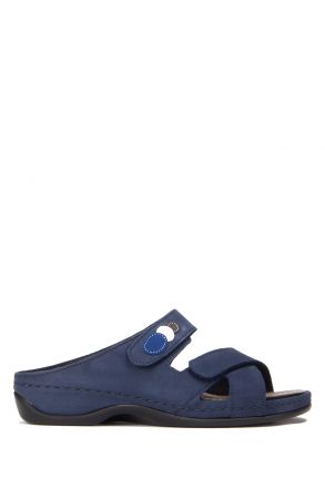 1023 Berkemann Felia Kadın Anatomik Terlik 3.0-8.5 Blau Nubuk - 353