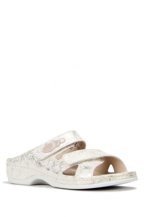 1023 Berkemann Felia Kadın Anatomik Terlik 3.0-8.5 Gold/Glamour Flowers Leather/Str. - 704