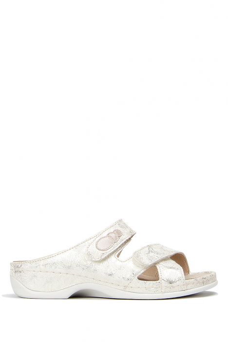 1023 Berkemann Felia Kadın Anatomik Terlik 3.0-8.5 Gold/Glamour Flowers Leather/Str. - 704