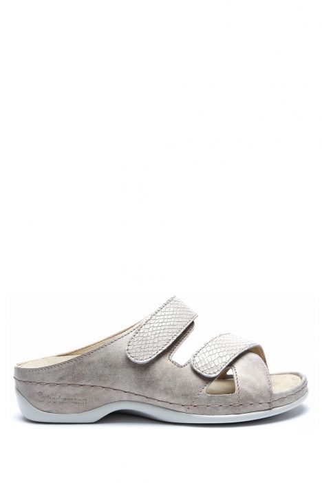 1023 Berkemann Felia Kadın Anatomik Terlik 3.0-8.5 Dusty silver - leather - 611B