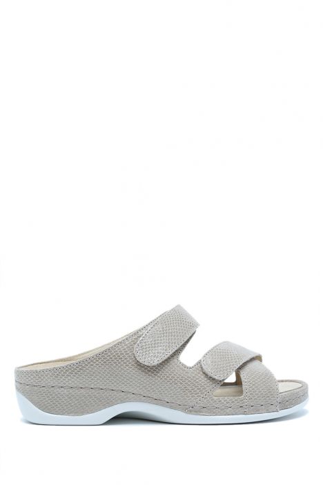 1023 Berkemann Felia Kadın Anatomik Terlik 3.0-8.5 Beige/shiny - Leder - 736