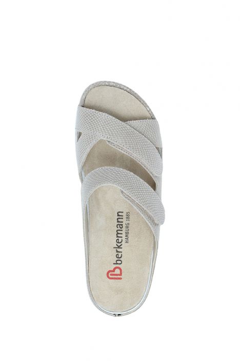 1023 Berkemann Felia Kadın Anatomik Terlik 3.0-8.5 Beige/shiny - Leder - 736