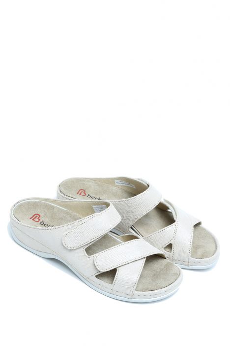 1023 Berkemann Felia Kadın Anatomik Terlik 3.0-8.5 Beige/shiny - Leder - 879
