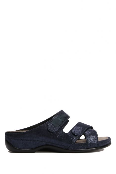 1023 Berkemann Felia Kadın Anatomik Terlik 3.0-8.5 deep ink jeans - Leder - 308