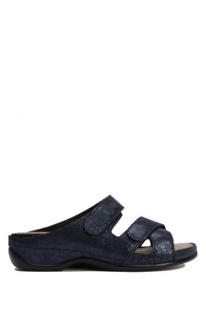 1023 Berkemann Felia Kadın Anatomik Terlik 3.0-8.5 deep ink jeans - Leder - 308