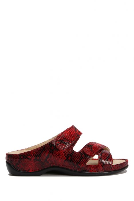 1023 Berkemann Felia Kadın Anatomik Terlik 3.0-8.5 Rot boa  - Leder - 211