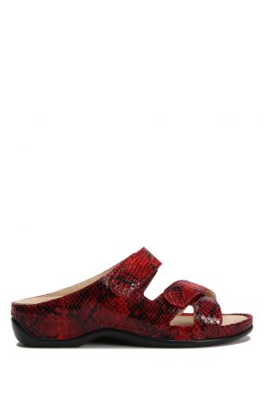 1023 Berkemann Felia Kadın Anatomik Terlik 3.0-8.5 Rot boa  - Leder - 211