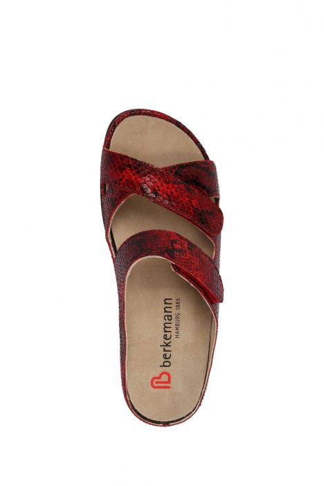 1023 Berkemann Felia Kadın Anatomik Terlik 3.0-8.5 Rot boa  - Leder - 211