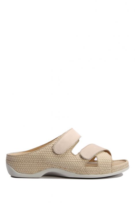 1023 Berkemann Felia Kadın Anatomik Terlik 3.0-8.5 Latte-Embossed Nubuk - 742