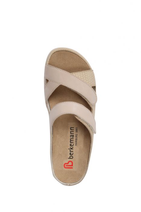 1023 Berkemann Felia Kadın Anatomik Terlik 3.0-8.5 Latte-Embossed Nubuk - 742