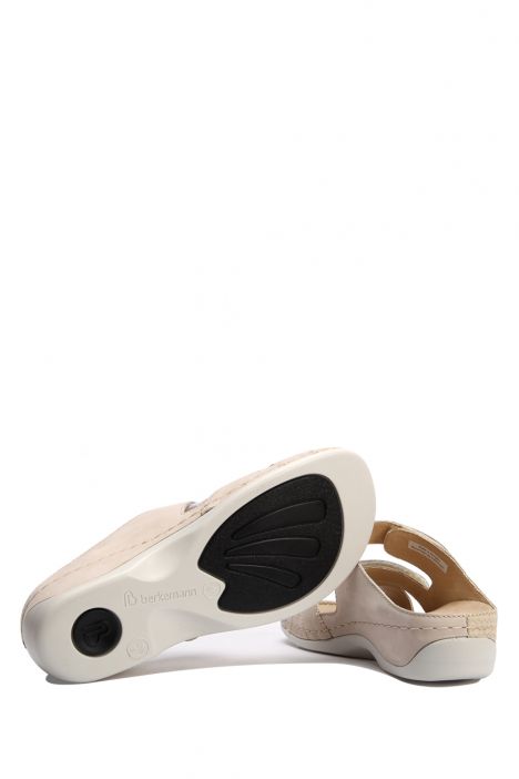 1023 Berkemann Felia Kadın Anatomik Terlik 3.0-8.5 Latte-Embossed Nubuk - 742