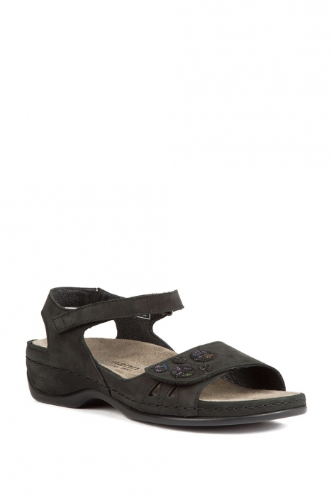 1026 Berkemann Kadın Anatomik Sandalet 3.0-8.5 Schwarz Nubukleder - 910