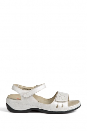 1026 Berkemann Kadın Anatomik Sandalet 3.0-8.5 Weiss Perlato Leder - 173
