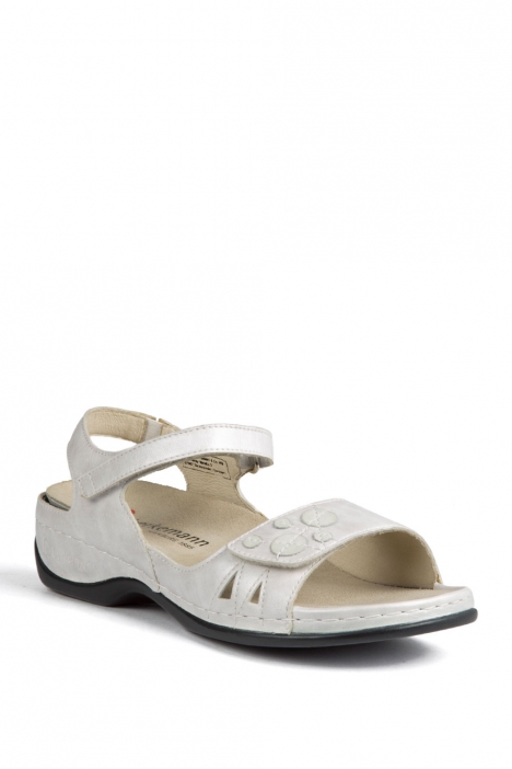 1026 Berkemann Kadın Anatomik Sandalet 3.0-8.5 Weiss Perlato Leder - 173