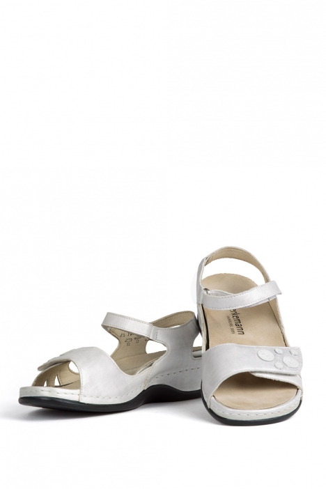 1026 Berkemann Kadın Anatomik Sandalet 3.0-8.5 Weiss Perlato Leder - 173