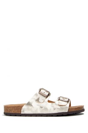 10260 Ch-Kifidis Soft Step Kadın Çift Bantlı Mantar Terlik 36-42 GOLD - 399