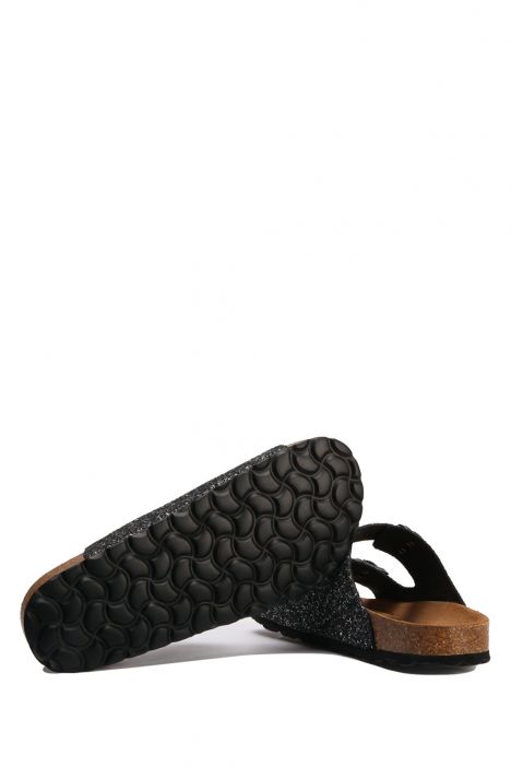 10260 Ch-Kifidis Soft Step Kadın Çift Bantlı Mantar Terlik 36-42 PEWTER