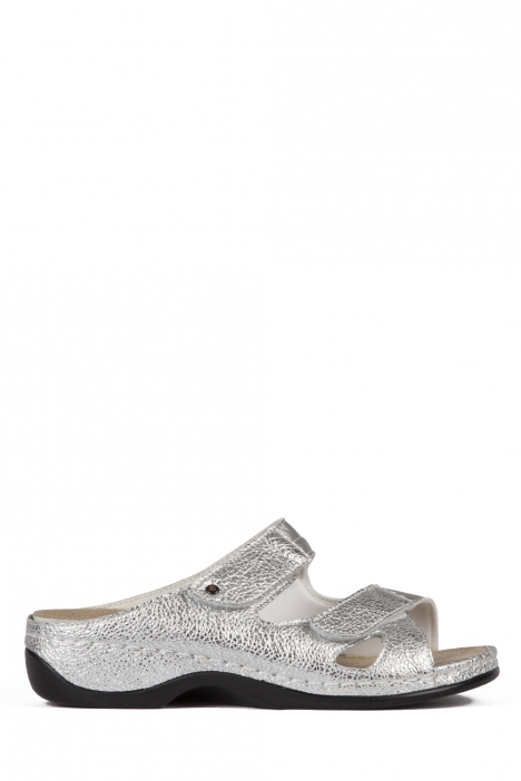 1027 Berkemann Janna Kadın Anatomik Terlik 3.0-8.5 Silver Leather - 632