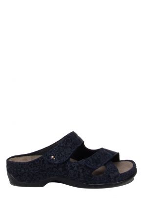 1027 Berkemann Janna Kadın Anatomik Terlik 3.0-8.5 Monet blue/Str. Vit blue - B-385MSV