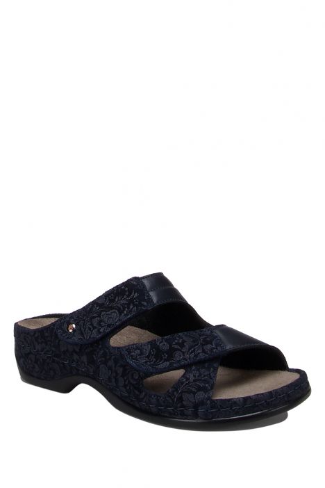 1027 Berkemann Janna Kadın Anatomik Terlik 3.0-8.5 Monet blue/Str. Vit blue - B-385MSV