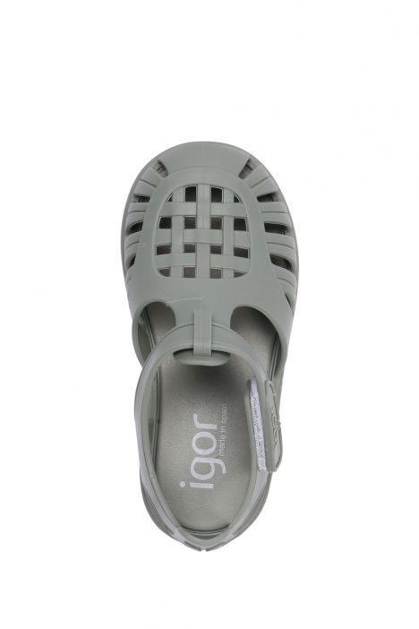 S10271 Igor Tobby Solid Çocuk Sandalet 20-27 Yeşil - Verde/Green