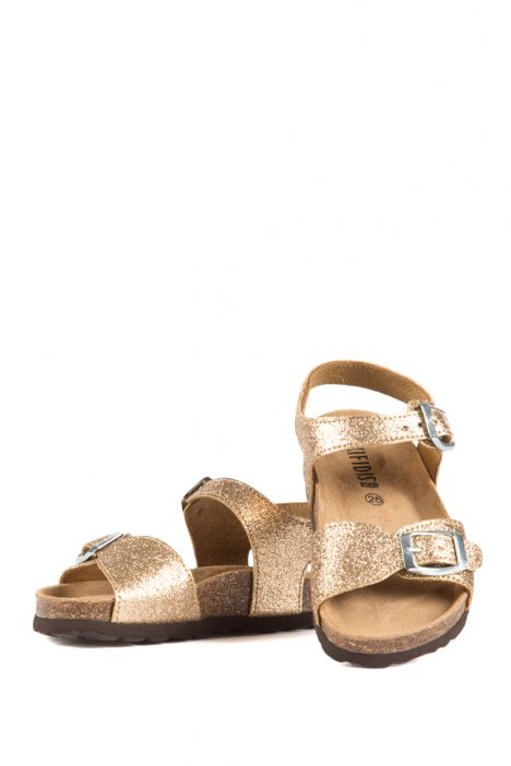 10273 Ch-Kifidis Çocuk Sandalet 31-35 Glitter Gold