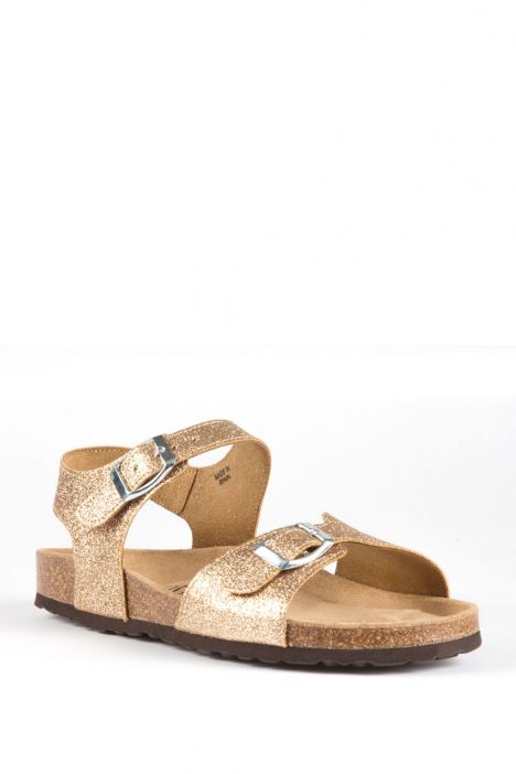10273 Kifidis-Ch Kadın Sandalet 36-40 Gold Glitter