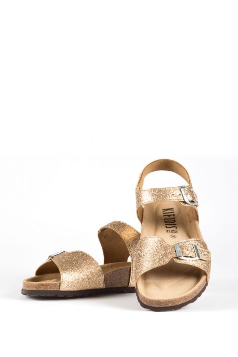 10273 Kifidis-Ch Kadın Sandalet 36-40 Gold Glitter
