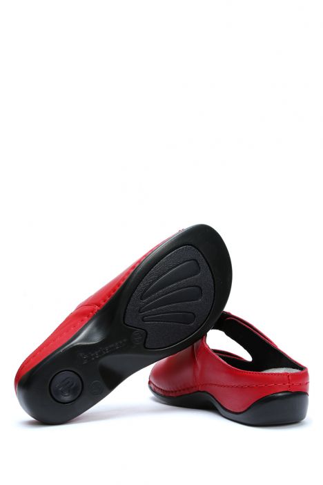 1027 Berkemann Janna Kadın Anatomik Terlik 3.0-8.5 Fire Red - Leather/Stretch - 226
