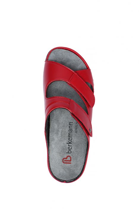 1027 Berkemann Janna Kadın Anatomik Terlik 3.0-8.5 Fire Red - Leather/Stretch - 226