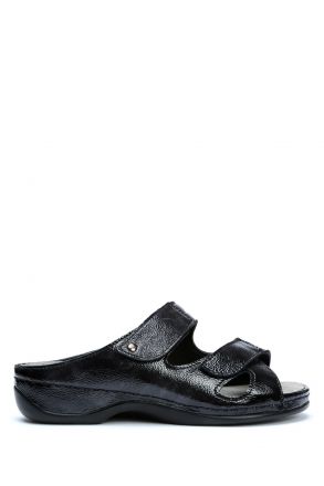 1027 Berkemann Janna Kadın Anatomik Terlik 3.0-8.5 Signal Black - Nappa/Stretch - 933SB