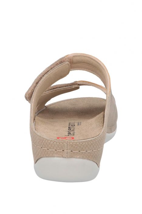 1027 Berkemann Janna Kadın Anatomik Terlik 3.0-8.5 Beige/shiny - Leder/Stretch - 773