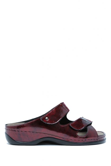 1027 Berkemann Janna Kadın Anatomik Terlik 3.0-8.5 Bordeaux - Lackleder/Stretch - 267