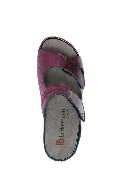 1027 Berkemann Janna Kadın Anatomik Terlik 3.0-8.5 Bordeaux - Lackleder/Stretch - 267