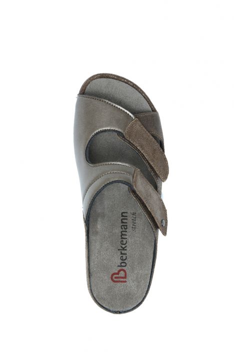 1027 Berkemann Janna Kadın Anatomik Terlik 3.0-8.5 Braun/Glitter - Leder/Stretch - 452