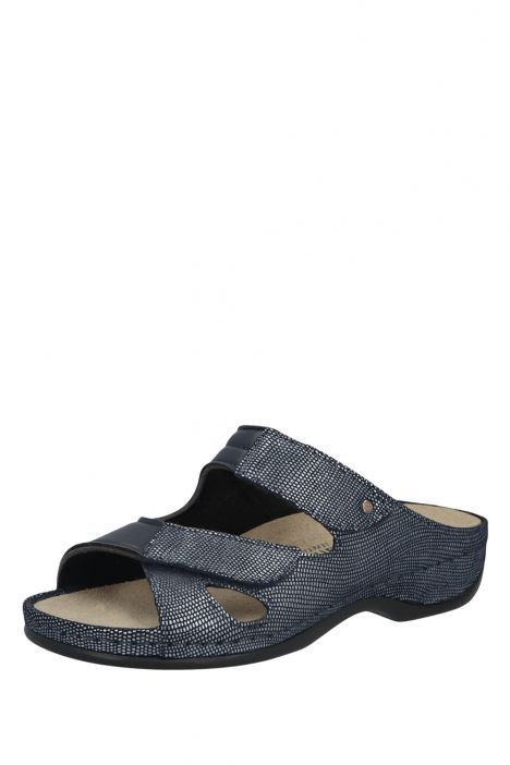 1027 Berkemann Janna Kadın Anatomik Terlik 3.0-8.5 Blau - Brillantleder/Stretch - 029