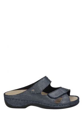 1027 Berkemann Janna Kadın Anatomik Terlik 3.0-8.5 Blau - Brillantleder/Stretch - 029