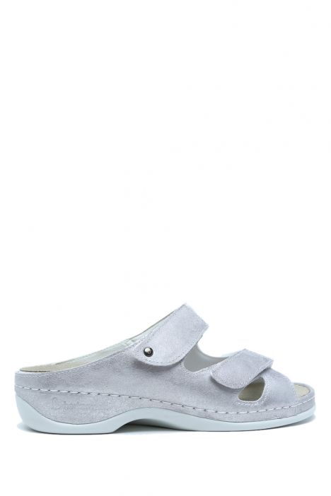 1027 Berkemann Janna Kadın Anatomik Terlik 3.0-8.5 Silver Perlato/Str. - 146