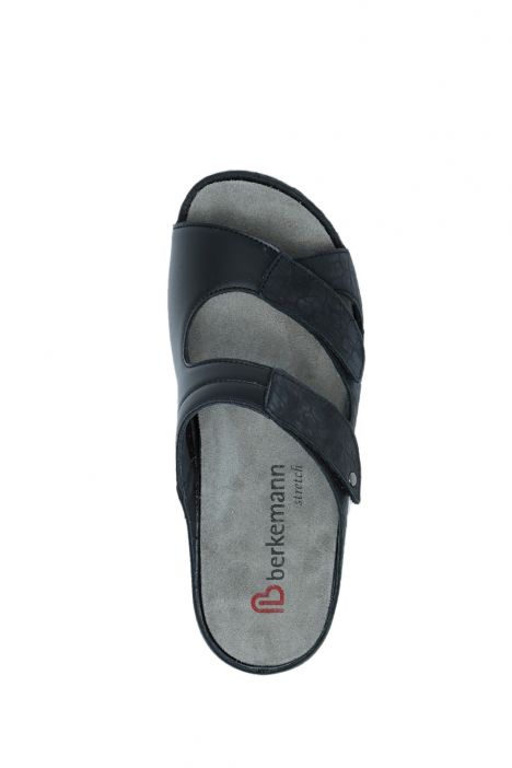 1027 Berkemann Janna Kadın Anatomik Terlik 3.0-8.5 Schwarz Nubuk/Strch. - 987