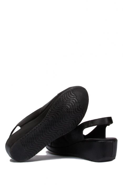 1030-AT Kifidis Sandra Kadın Deri Anatomik Topuklu Sandalet 36-40 - BT Siyah / Black
