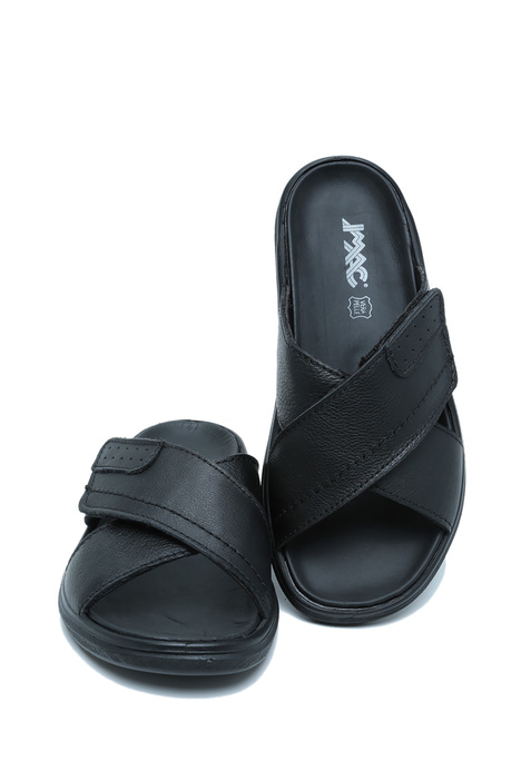 103610 Imac Lark Erkek Çapraz Bantlı Deri Terlik 40-46 Siyah/Nero 26790/011 Nero