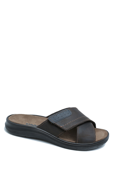 103611 Imac Lark Erkek Çapraz Bantlı Deri Terlik 40-46 Kahve/Caffe 3474/017 Marrone